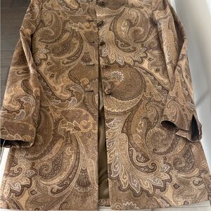 Ellen Tracy Brown Paisley Blazer